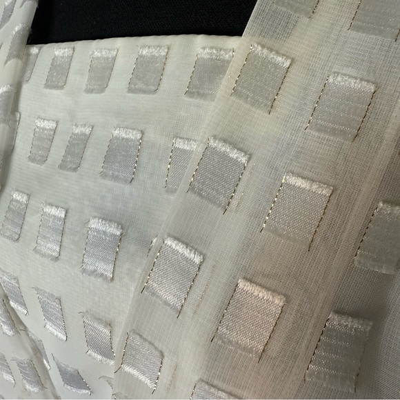 D’ALLAIRDS Vintage 80’s Dress Sheer Long Sleeves Shoulder Pads A-Line Large - Picture 5 of 12